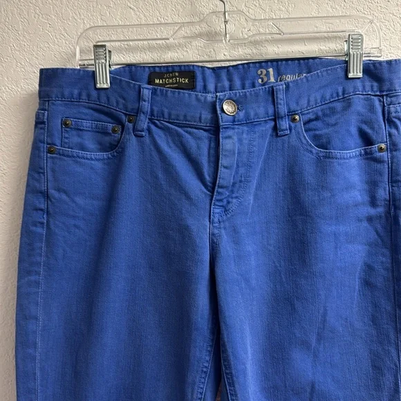 J. Crew Matchstick Jeans in Bold Blue 31 - Picture 2 of 5